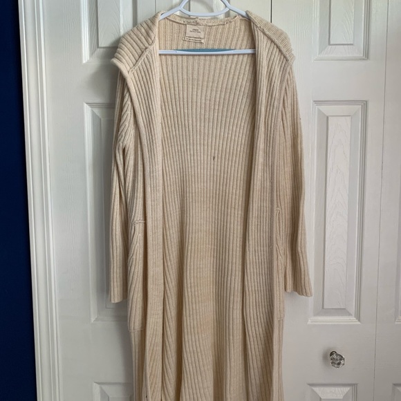 really long cardigan